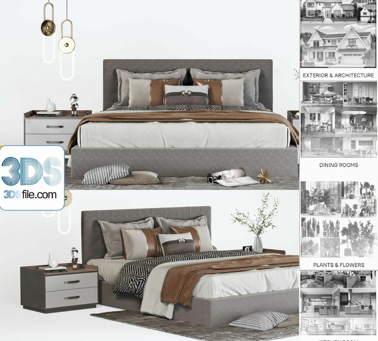 71 BED ROOM SET 3D MODELS VOL 14 - VRAY