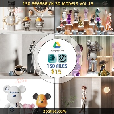 150 Bearbrick 3d Models Vol.15