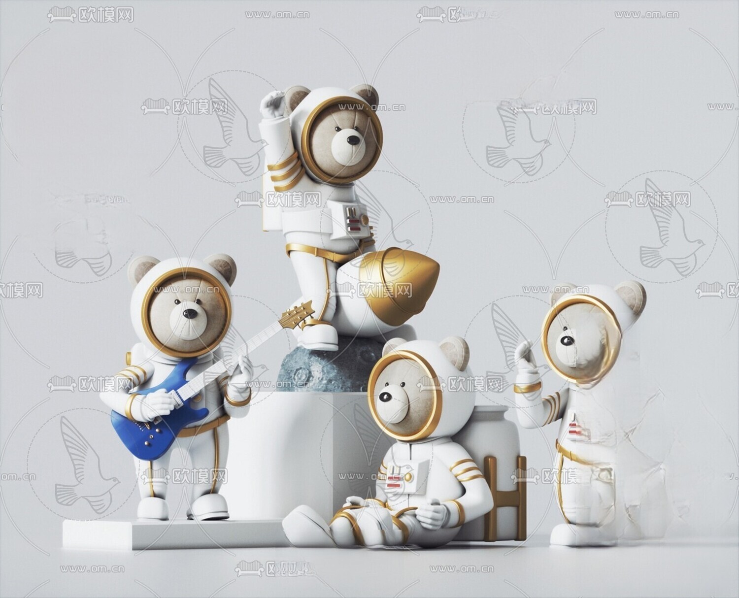 150 Bearbrick 3d Models Vol.15