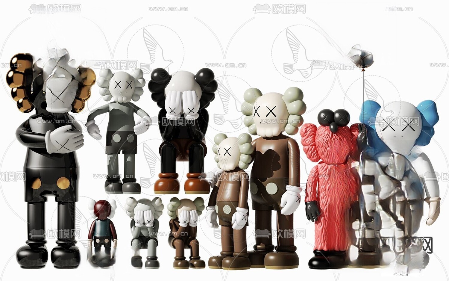 150 Bearbrick 3d Models Vol.15