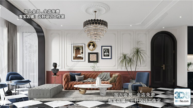 29 Living Room  Full Scenes 3d Models Vol.26-Vray