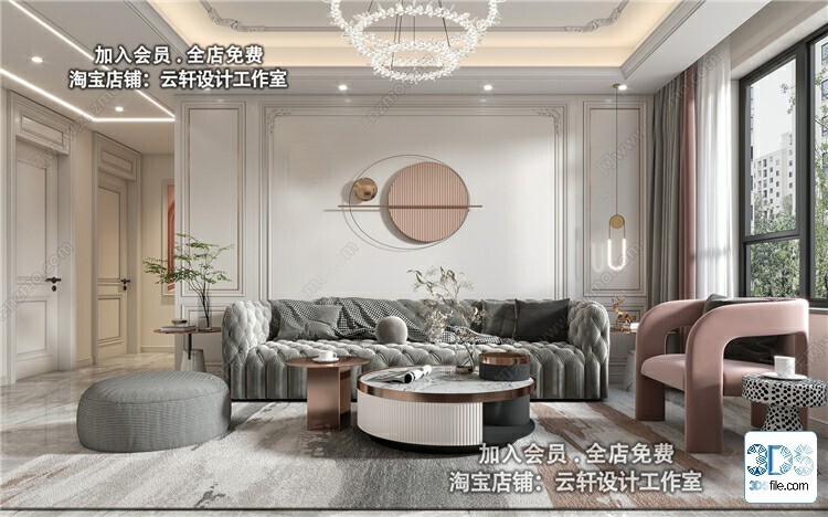 29 Living Room  Full Scenes 3d Models Vol.26-Vray