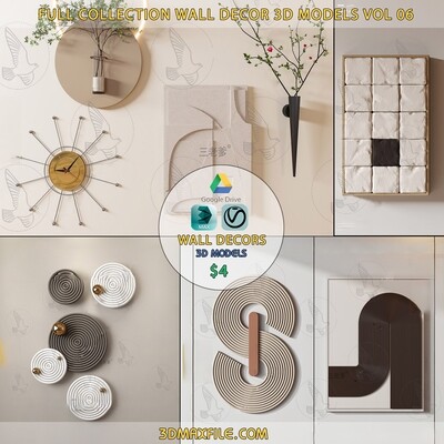 Full Collection Wall Decor 3d Models Vol 06