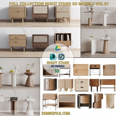 Full Collection Night Stand 3d Models Vol 01 ( 3dsfile.com)