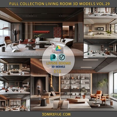 Full Collection Living Room 3d Models Vol.29