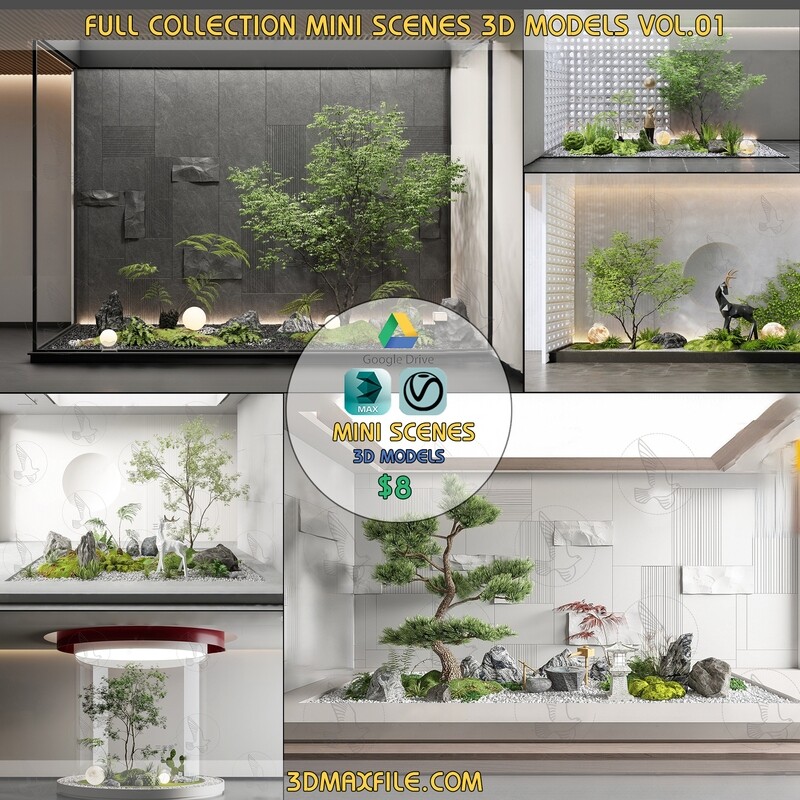 Full Collection Mini Scenes 3d Models Vol.01