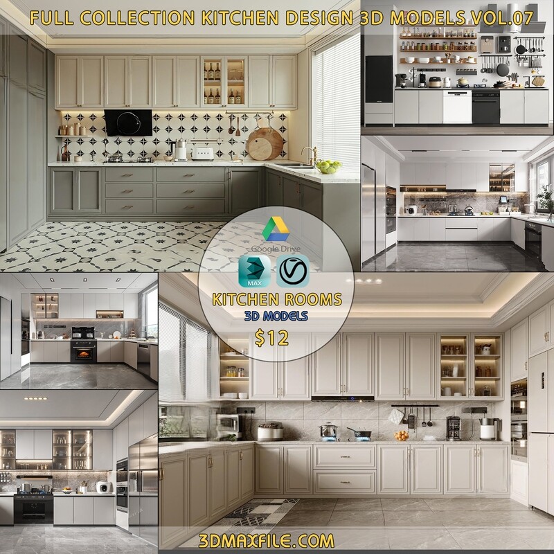 Full collection KITCHEN DESIGN 3d Models vol.07