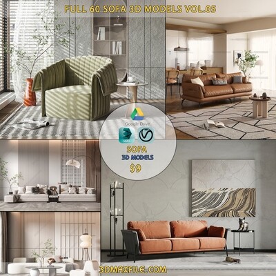 Full Collection 60 Sofa 3d Models vol.05
