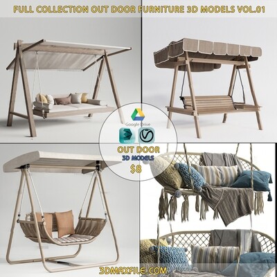 Full collection out door furniture 3d models vol.01