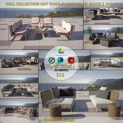 Full collection out door furniture 3d models vol.02