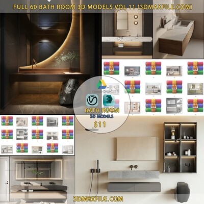 Full 60 Bath room 3d models vol.11