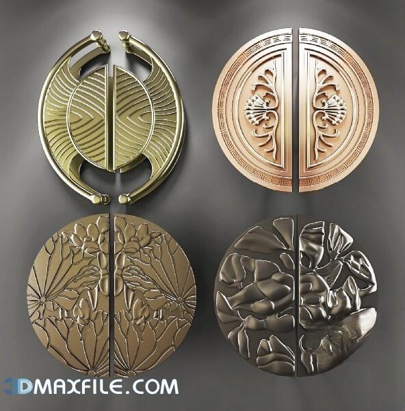 Free Door Dandle 3d Model