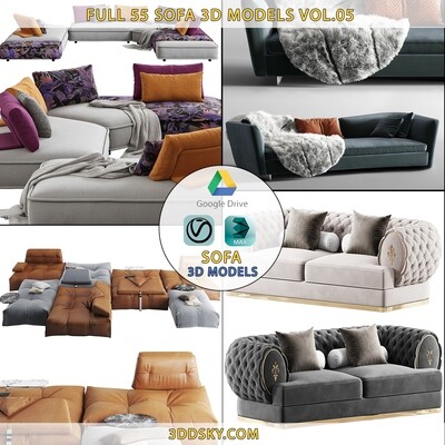 Full 55 Sofa 3d Models Vol.05