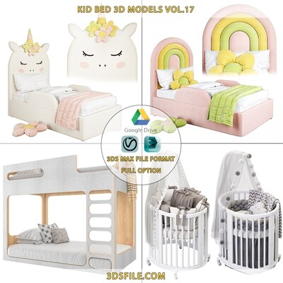 Kid Bed 3d models Vol.17