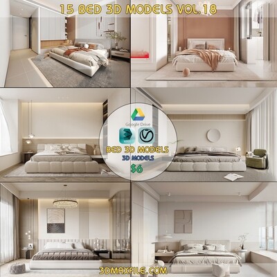 15 Bed 3d Models Vol.18