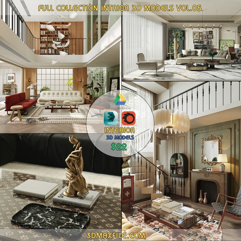 Full collection INTRIOR 3D MODELS VOL.05