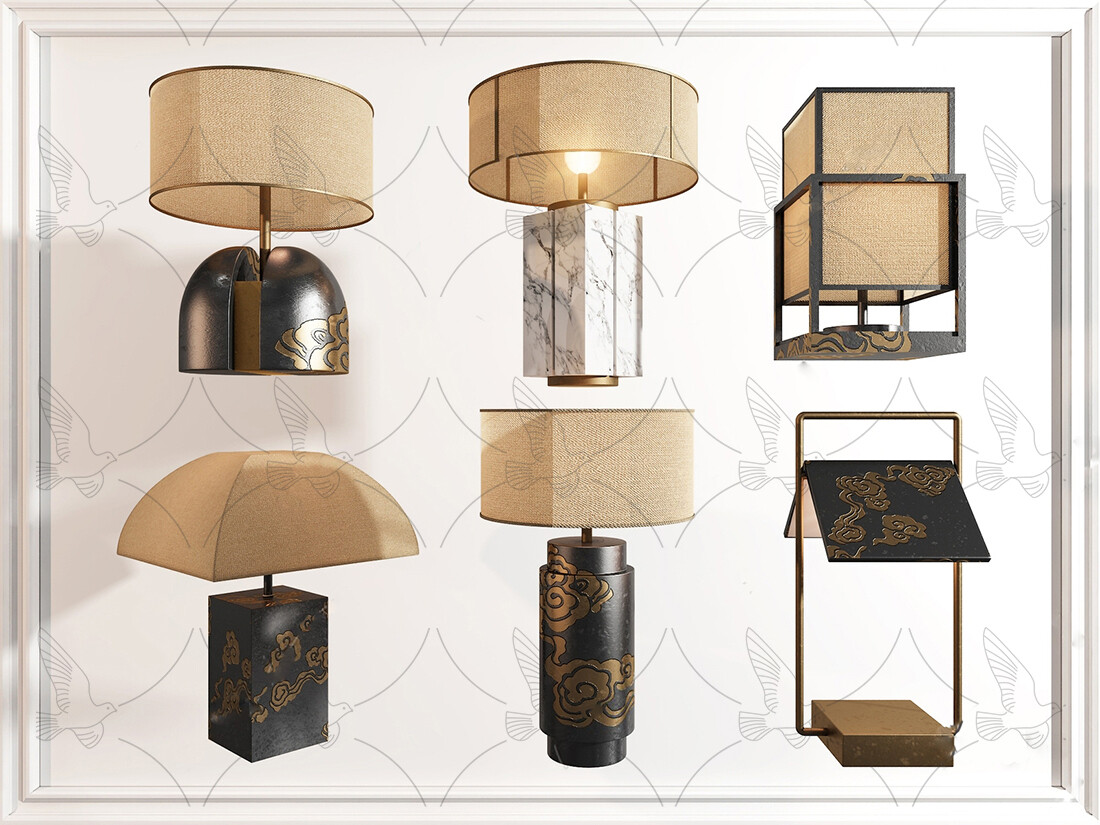 Table Lamp 3d Models Vol.06