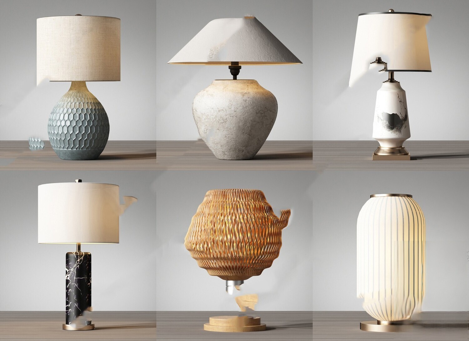 Table Lamp 3d Models Vol.06