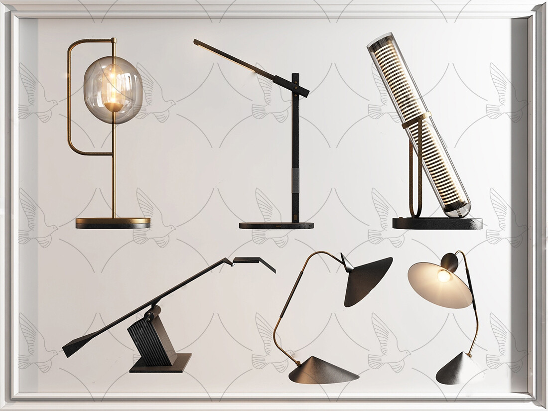 Table Lamp 3d Models Vol.06