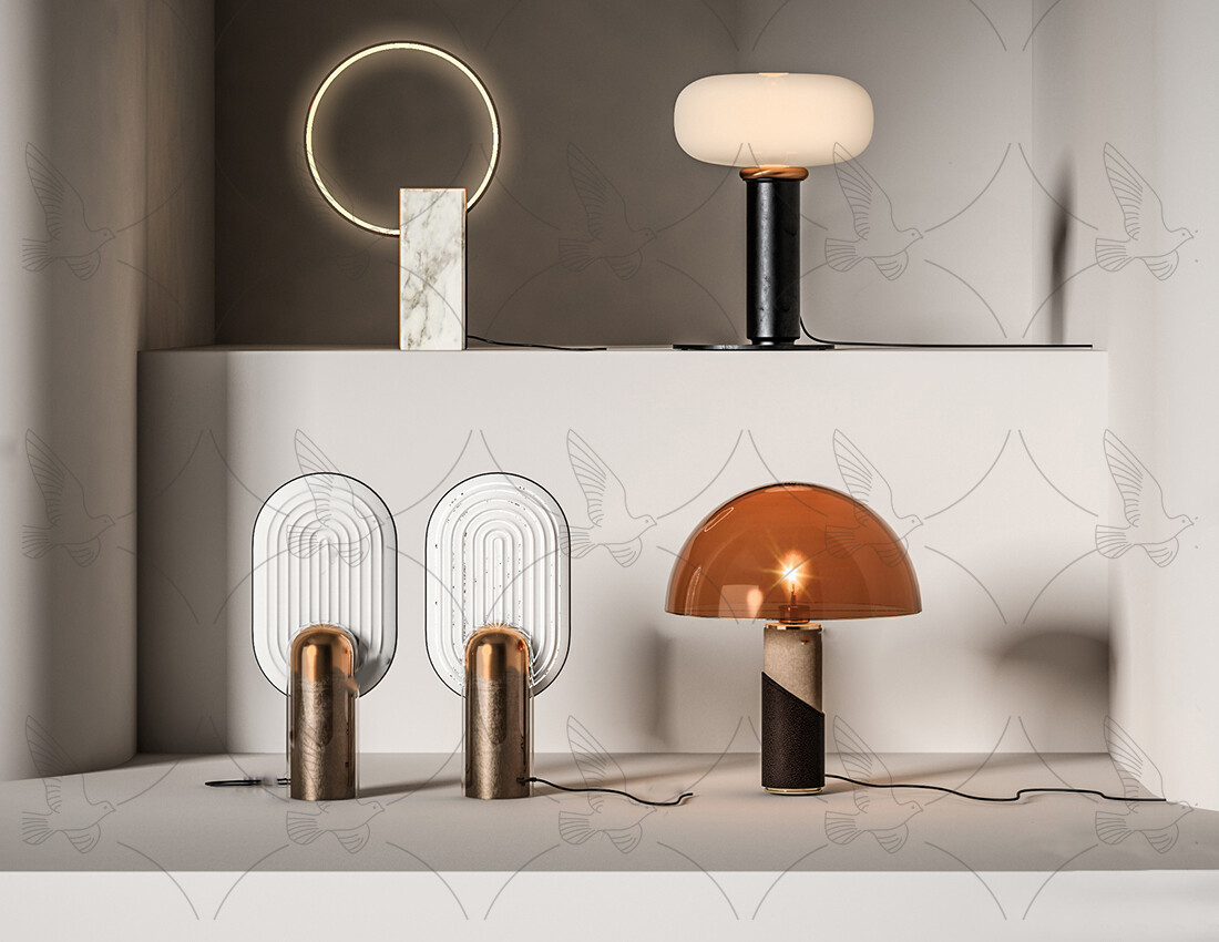 Table Lamp 3d Models Vol.06