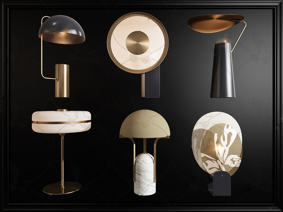 Table Lamp 3d Models Vol.06