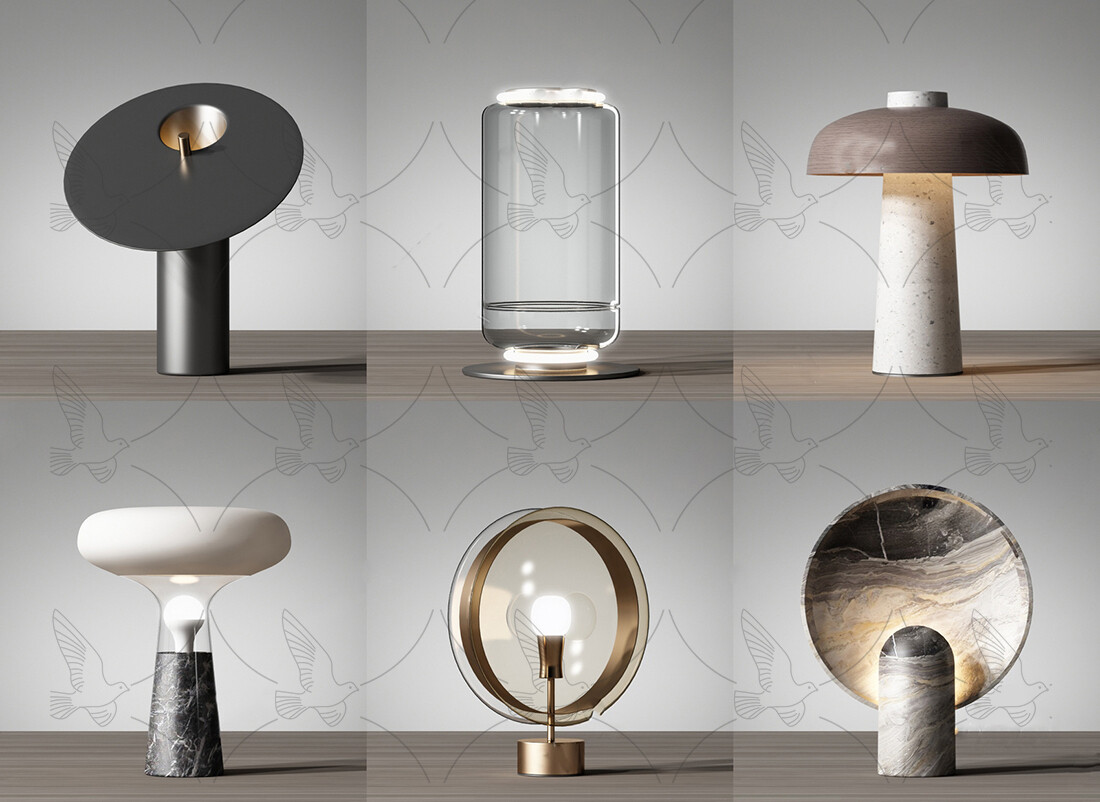 Table Lamp 3d Models Vol.06