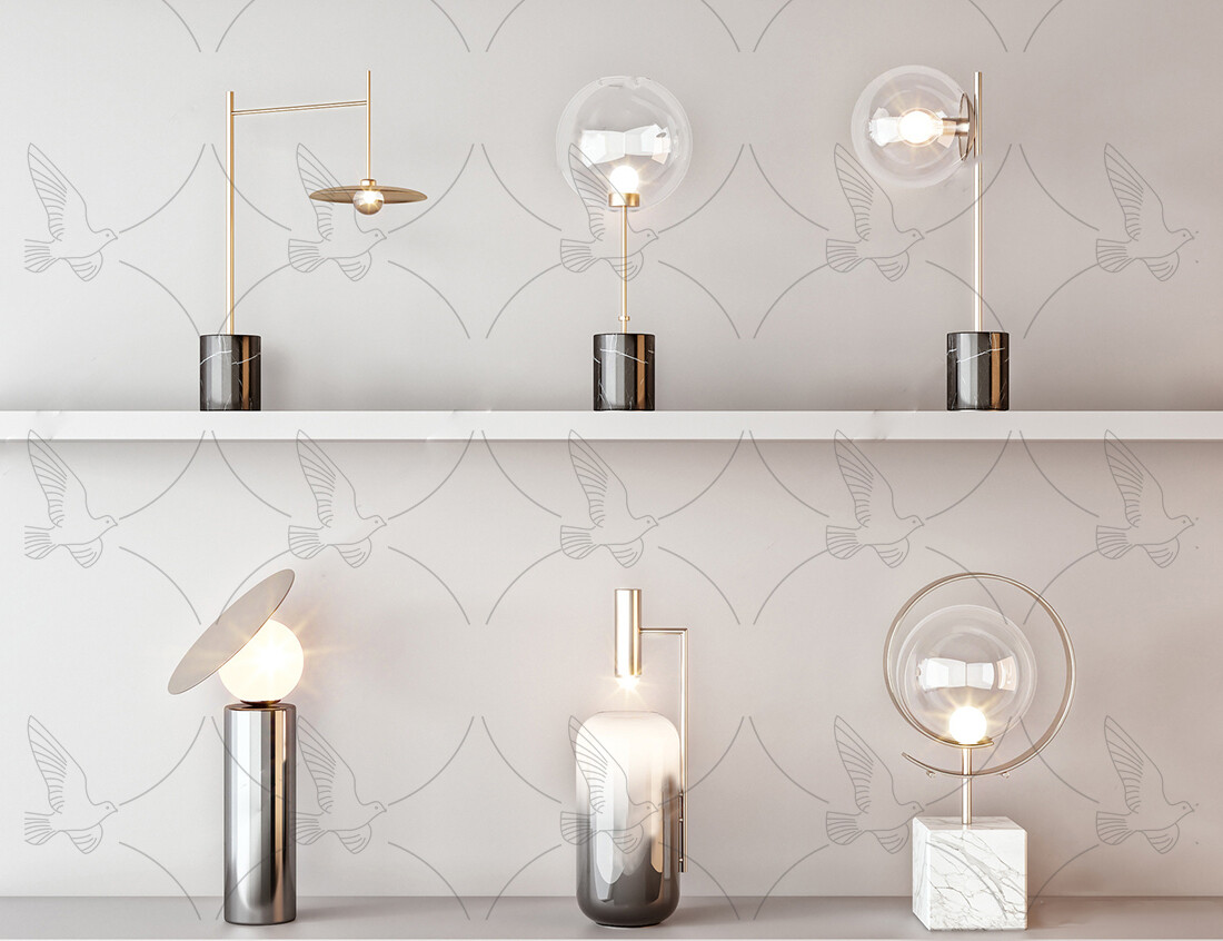 Table Lamp 3d Models Vol.06