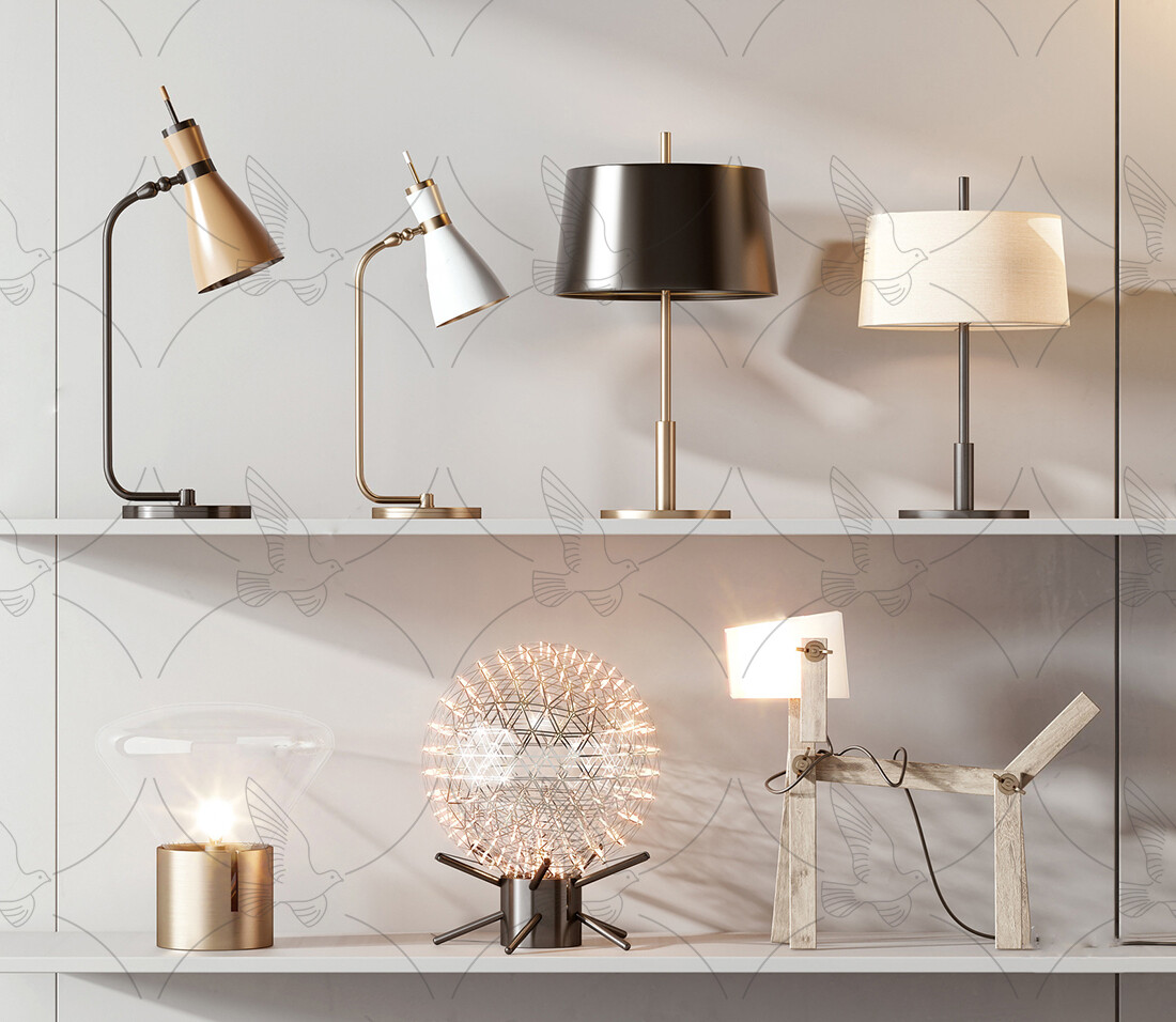Table Lamp 3d Models Vol.06
