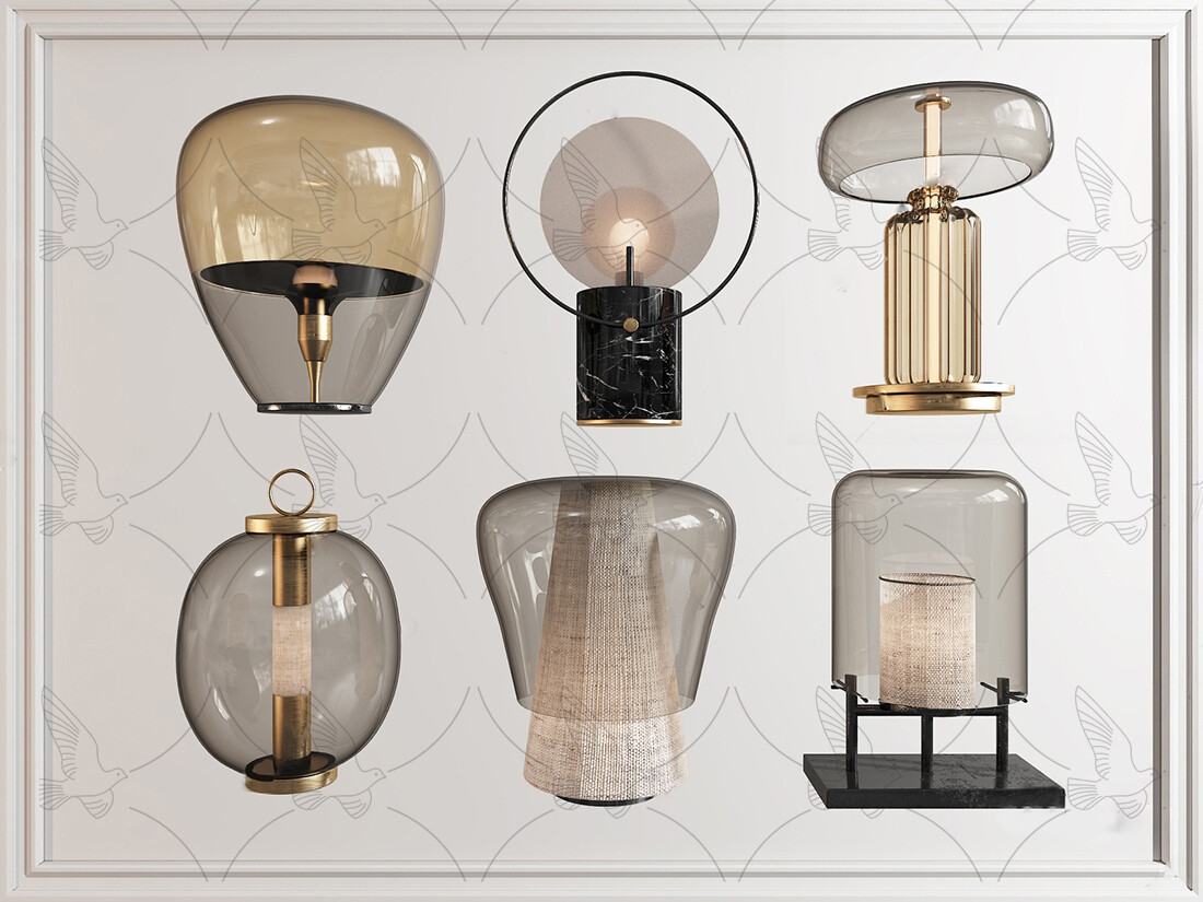 Table Lamp 3d Models Vol.06