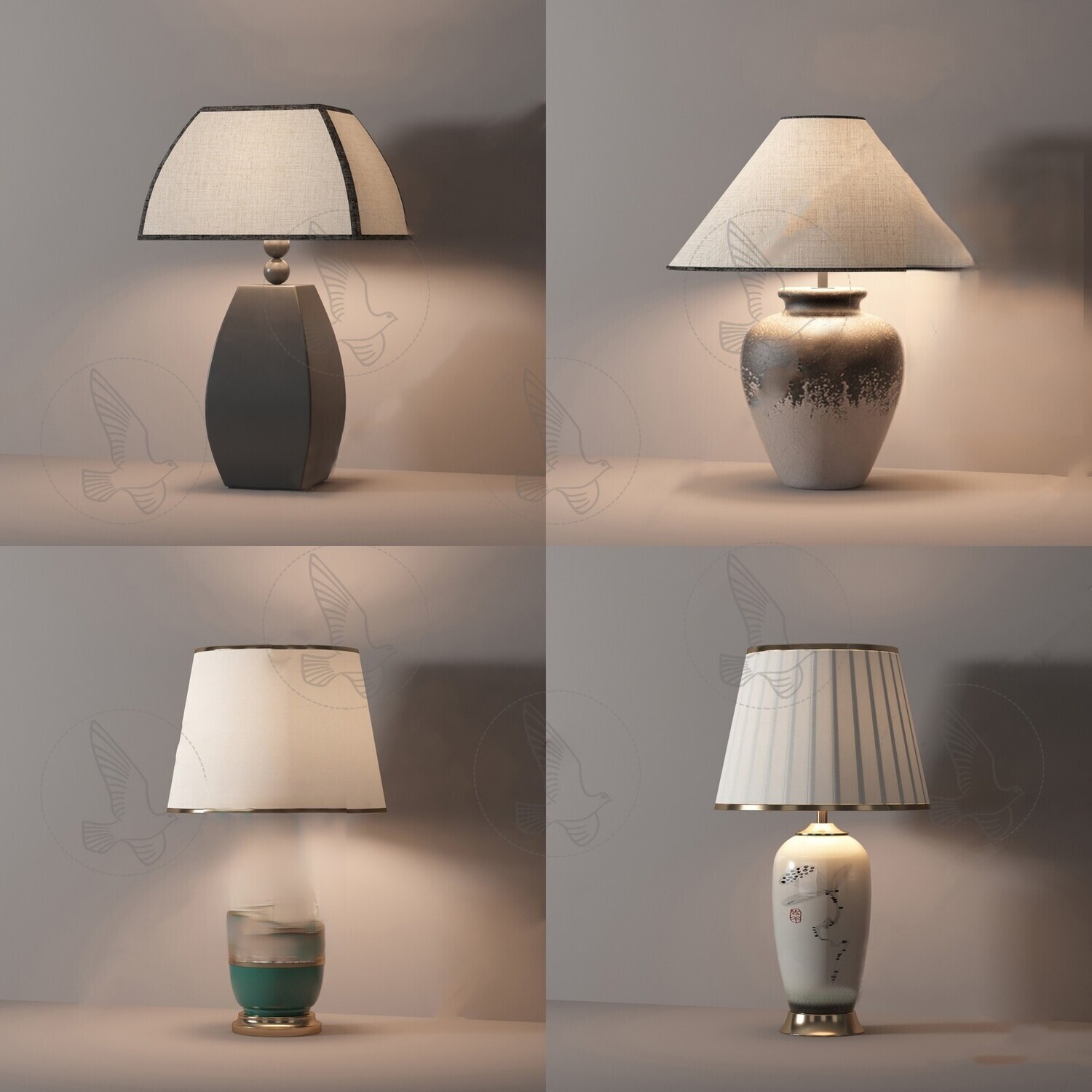 Table Lamp 3d Models Vol.06