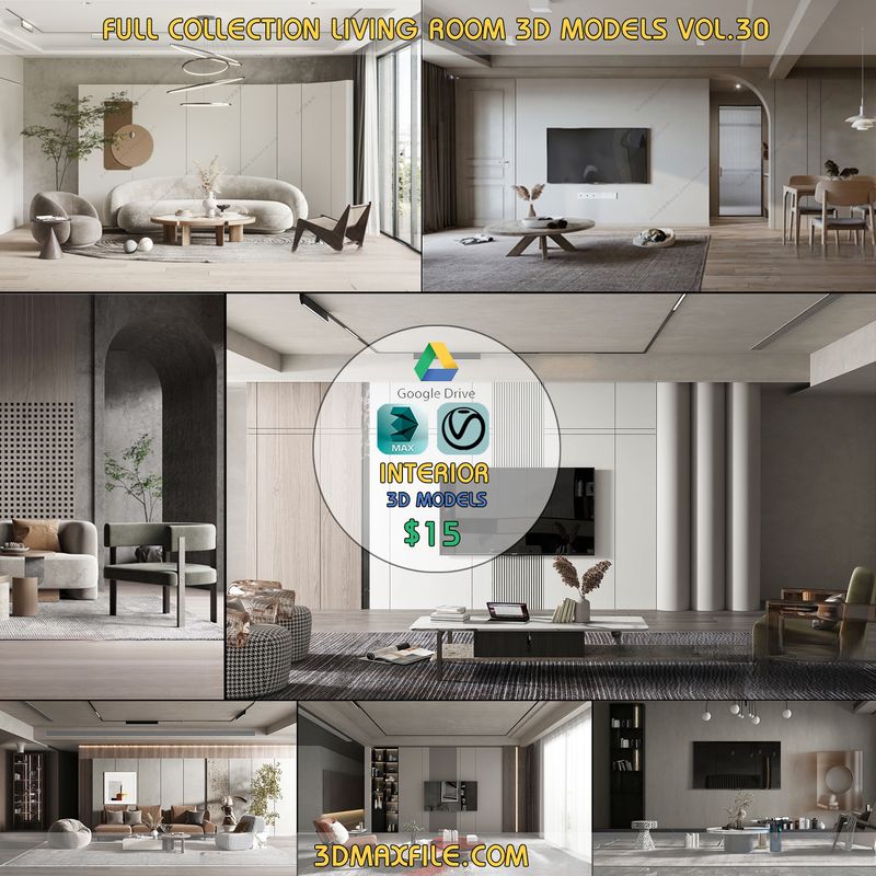 Full Collection Living Room 3d Models Vol.30