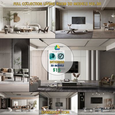 Full Collection Living Room 3d Models Vol.30