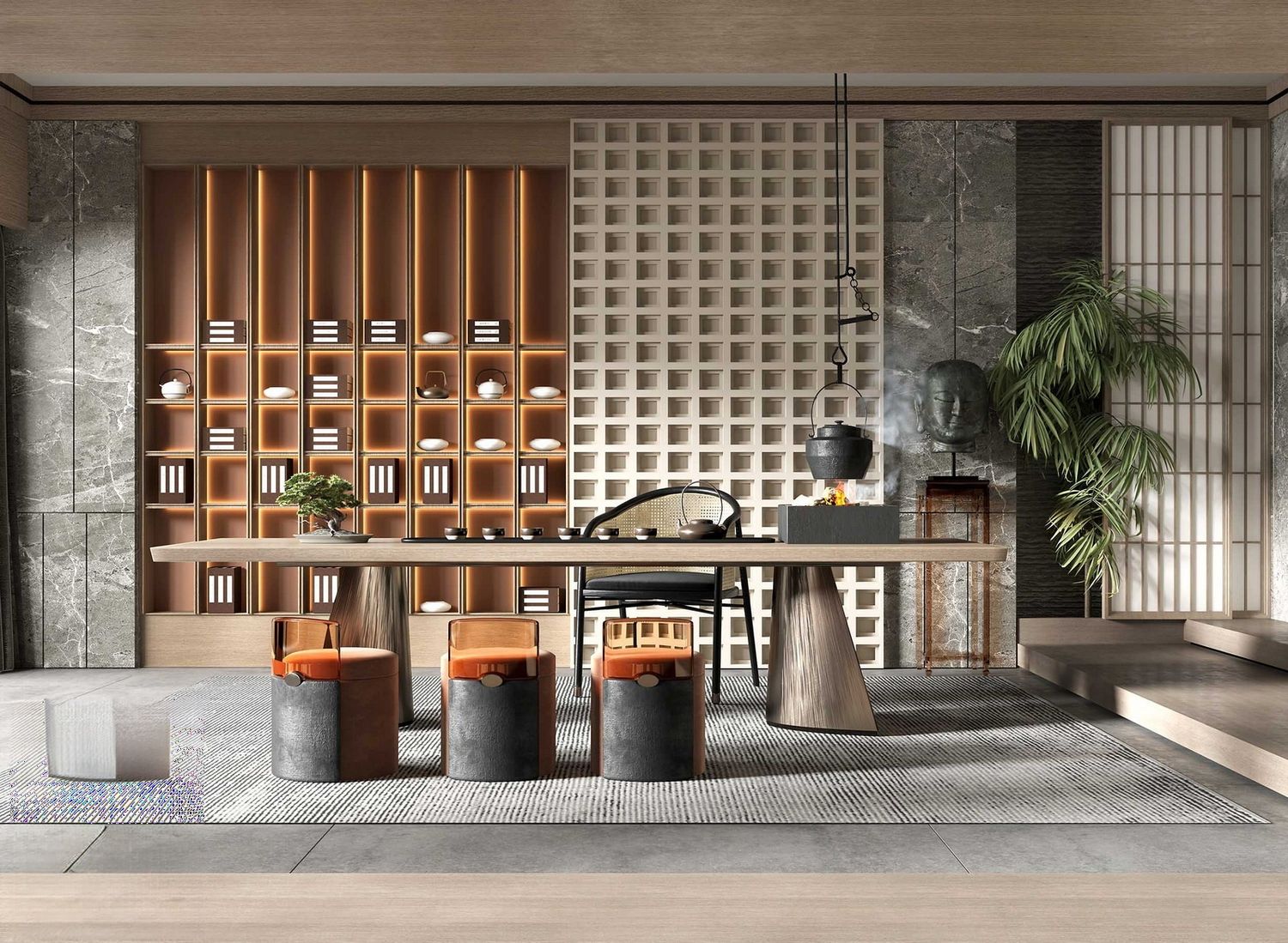 3ds Max + V-Ray | 480+ Premium Full Interior Scenes Vol 31 (Living, Bedroom, Kitchen, Dining, Home office, Tea Room)