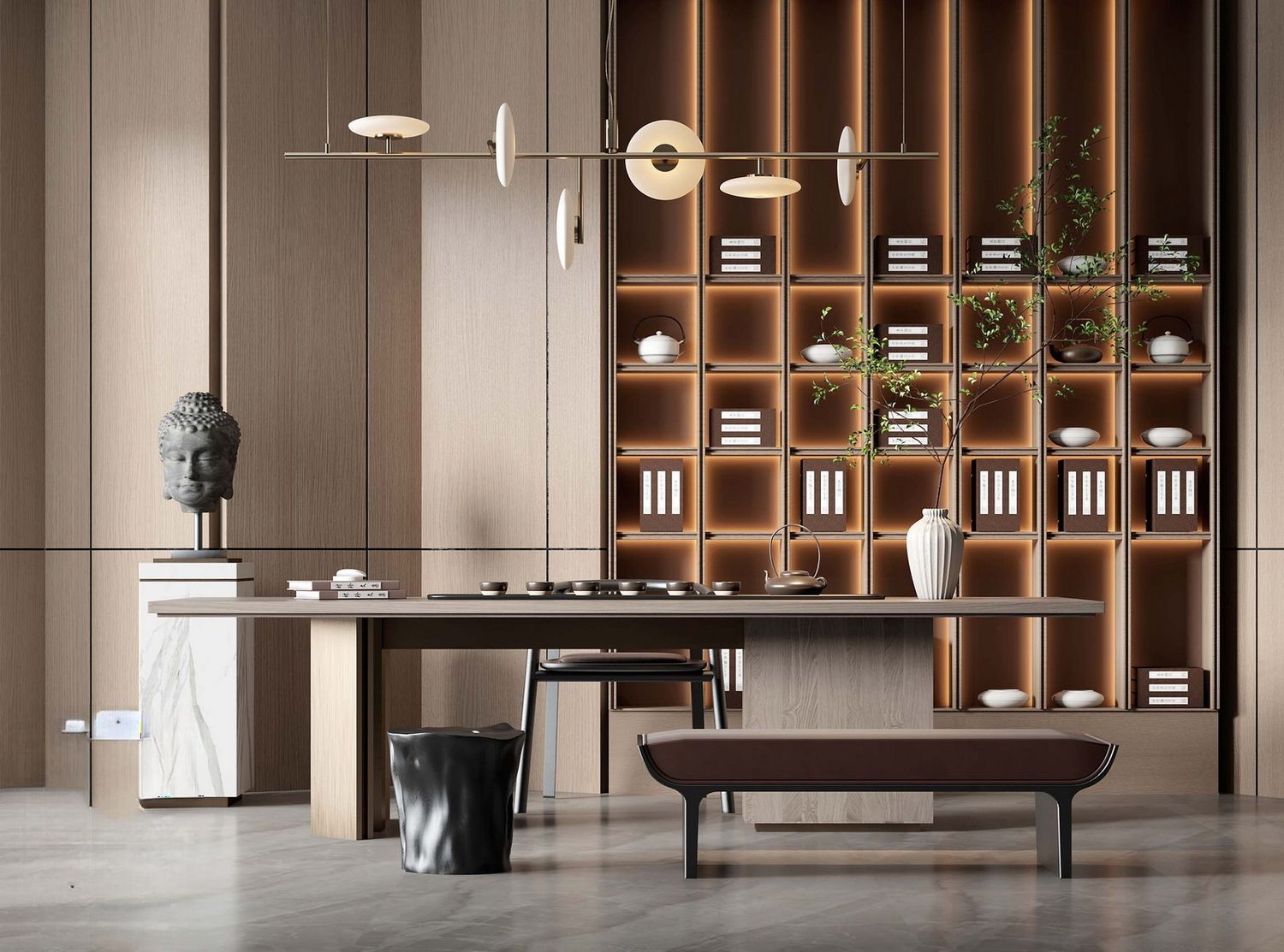 3ds Max + V-Ray | 480+ Premium Full Interior Scenes Vol 31 (Living, Bedroom, Kitchen, Dining, Home office, Tea Room)