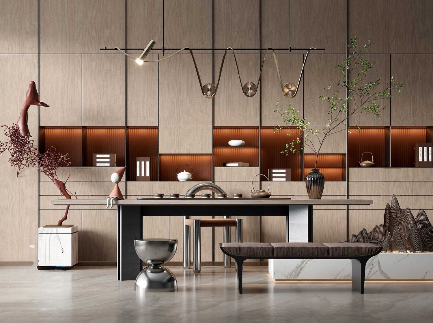 3ds Max + V-Ray | 480+ Premium Full Interior Scenes Vol 31 (Living, Bedroom, Kitchen, Dining, Home office, Tea Room)