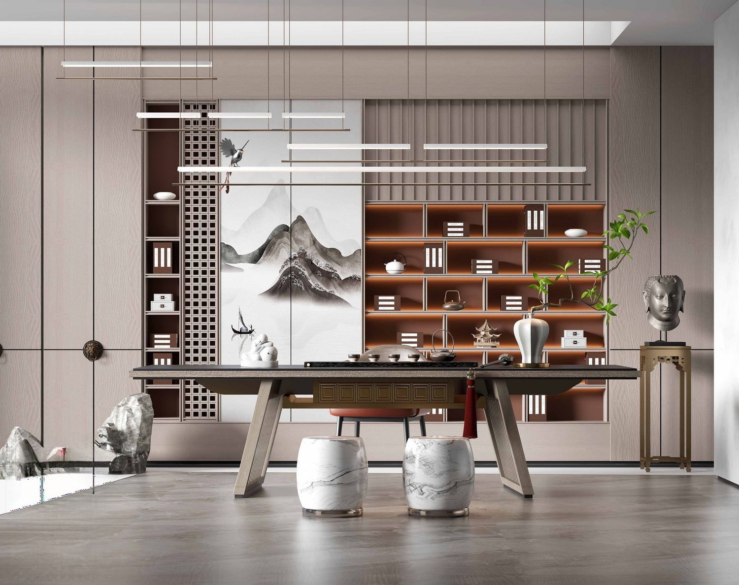 3ds Max + V-Ray | 480+ Premium Full Interior Scenes Vol 31 (Living, Bedroom, Kitchen, Dining, Home office, Tea Room)