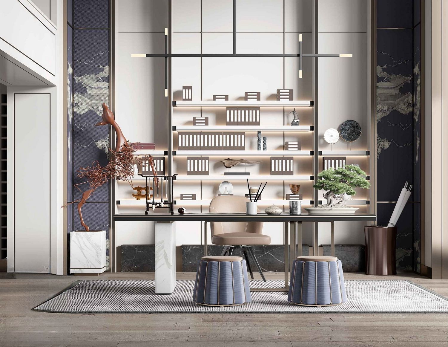 3ds Max + V-Ray | 480+ Premium Full Interior Scenes Vol 31 (Living, Bedroom, Kitchen, Dining, Home office, Tea Room)