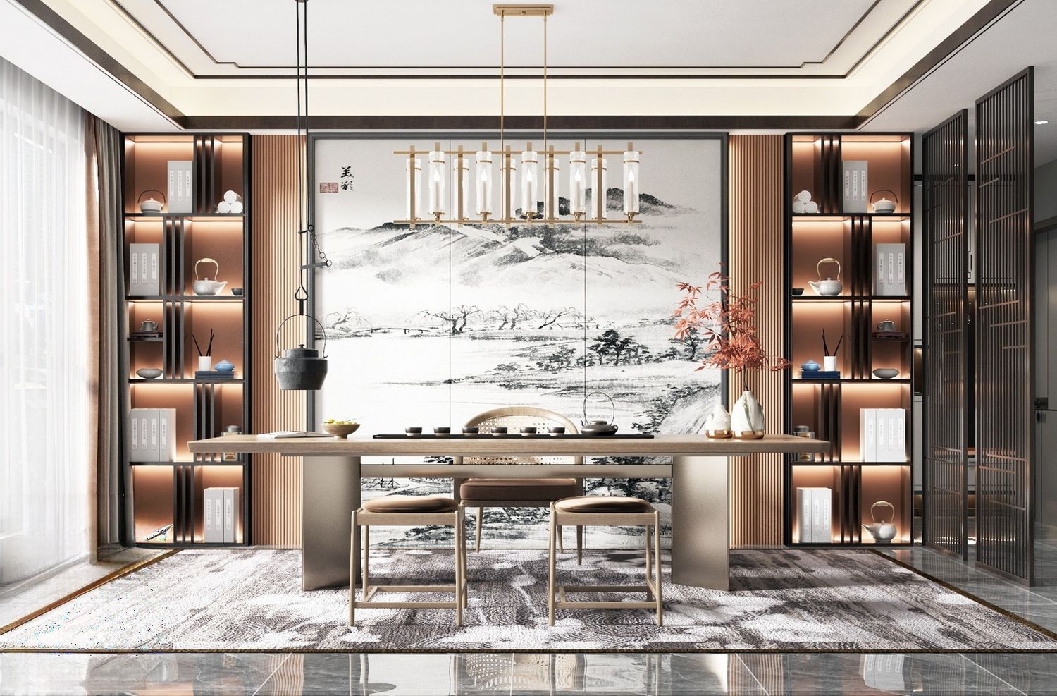 3ds Max + V-Ray | 480+ Premium Full Interior Scenes Vol 31 (Living, Bedroom, Kitchen, Dining, Home office, Tea Room)