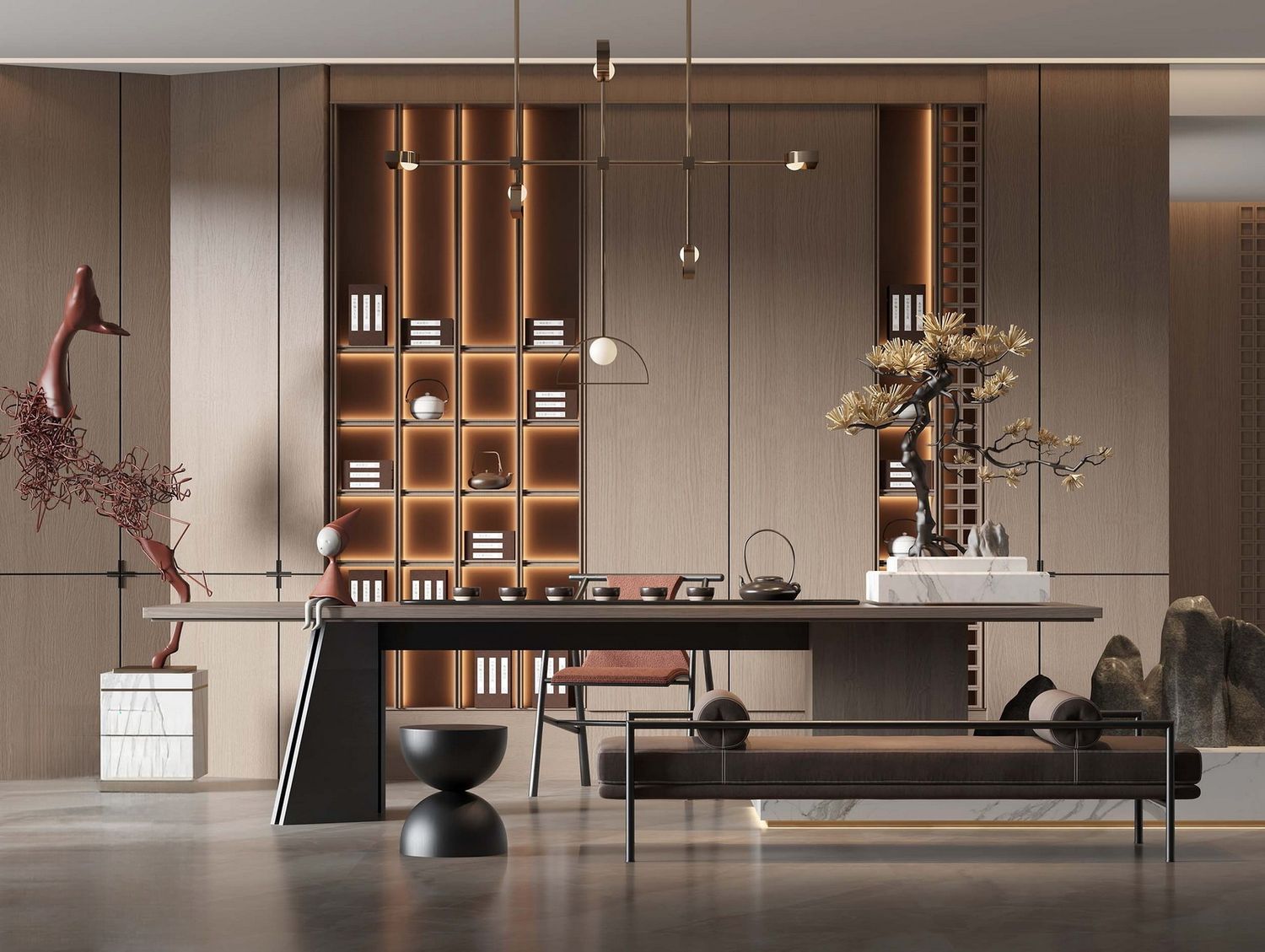 3ds Max + V-Ray | 480+ Premium Full Interior Scenes Vol 31 (Living, Bedroom, Kitchen, Dining, Home office, Tea Room)