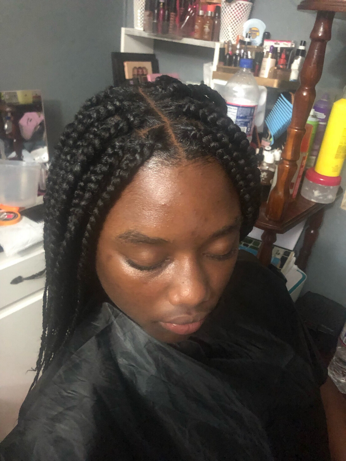 Medium Knotless Braids Mid- Back
