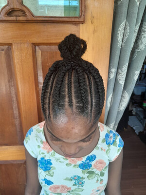 Kids Natural Hair Cornrow Style