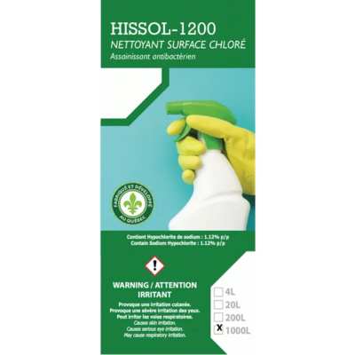 Nettoyant de surface chloré HISSOL-1200 1L