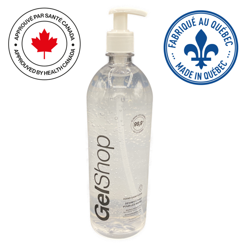 Désinfectant pour les mains Gel avec pompe 1000ml (1L)