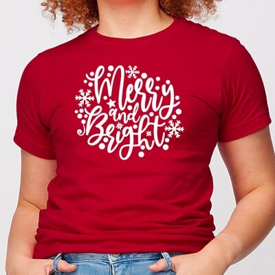 Customizable Merry & Bright Short Sleeve Customizable Merry & Bright Short Sleeve