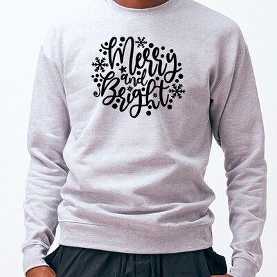 Customizable Merry & Bright Fleece Crew Customizable Merry & Bright Fleece Crew