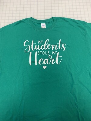 (XL) Students Stole My Heart - Kelly Green Short Sleeve