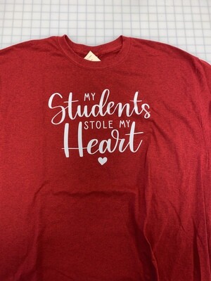(XL) Students Stole My Heart - Antique Cherry Short Sleeve