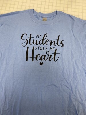 (XL) Students Stole My Heart - Carolina Blue Long Sleeve