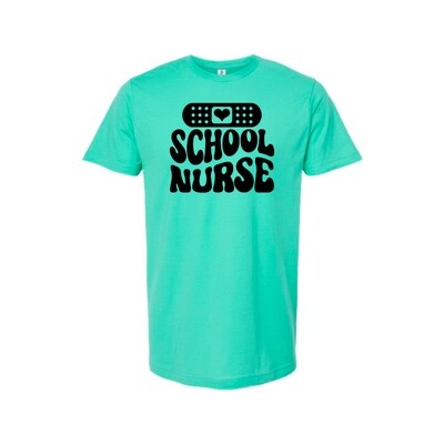 Customizable School Nurse Bandaid Short Sleeve Customizable School Nurse Bandaid Short Sleeve