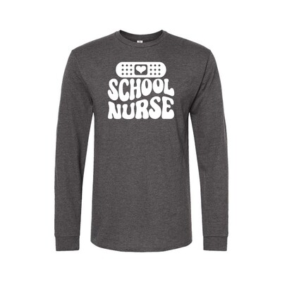Customizable School Nurse Bandaid Long Sleeve Customizable School Nurse Bandaid Long Sleeve